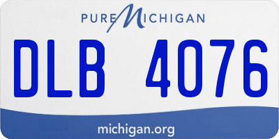 MI license plate DLB4076