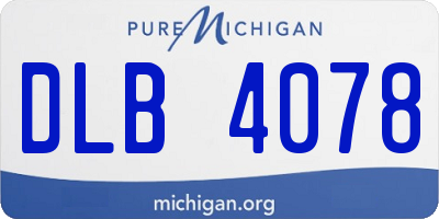 MI license plate DLB4078