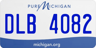 MI license plate DLB4082