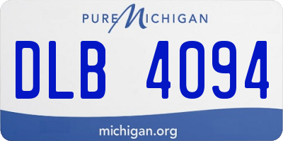 MI license plate DLB4094