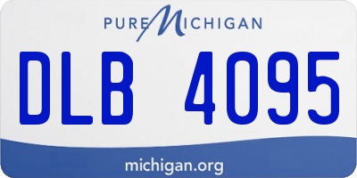 MI license plate DLB4095