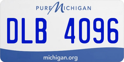 MI license plate DLB4096