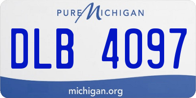MI license plate DLB4097