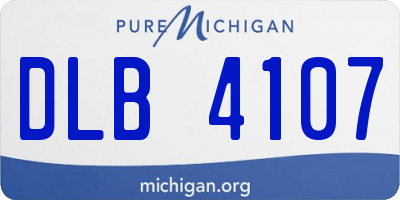 MI license plate DLB4107