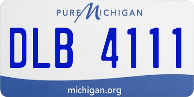MI license plate DLB4111