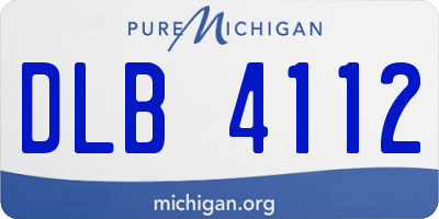 MI license plate DLB4112