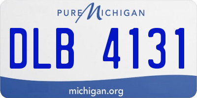 MI license plate DLB4131