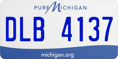 MI license plate DLB4137