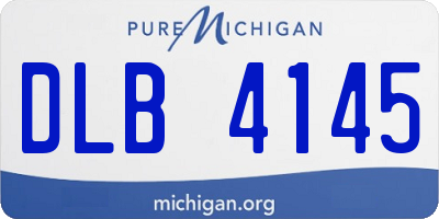 MI license plate DLB4145
