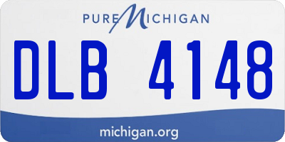 MI license plate DLB4148