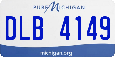 MI license plate DLB4149