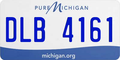 MI license plate DLB4161