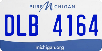 MI license plate DLB4164