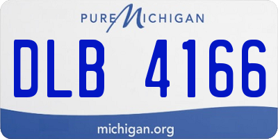 MI license plate DLB4166