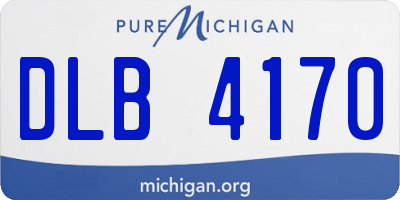 MI license plate DLB4170
