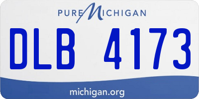 MI license plate DLB4173