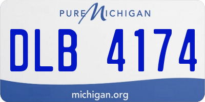 MI license plate DLB4174
