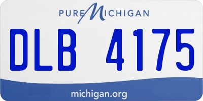 MI license plate DLB4175