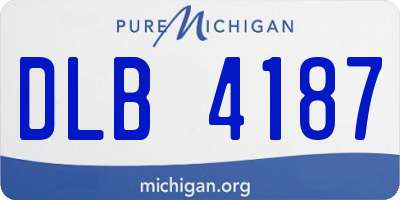 MI license plate DLB4187