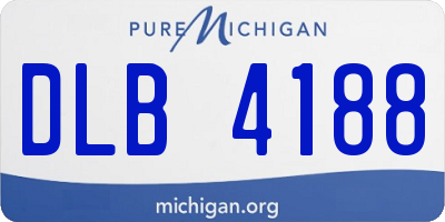 MI license plate DLB4188