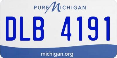 MI license plate DLB4191