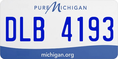 MI license plate DLB4193