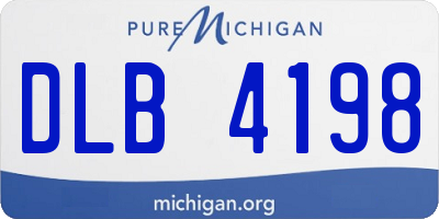 MI license plate DLB4198