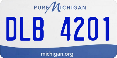 MI license plate DLB4201