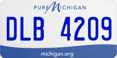 MI license plate DLB4209