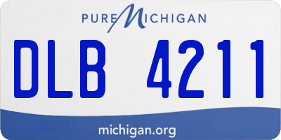 MI license plate DLB4211