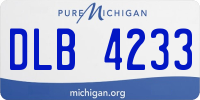 MI license plate DLB4233
