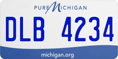 MI license plate DLB4234