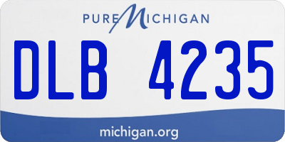 MI license plate DLB4235