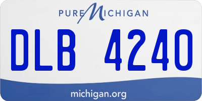 MI license plate DLB4240