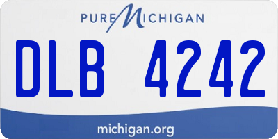 MI license plate DLB4242