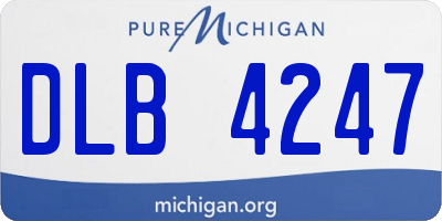 MI license plate DLB4247