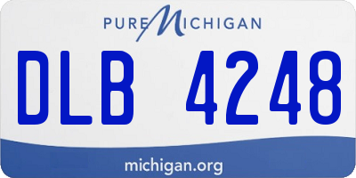 MI license plate DLB4248
