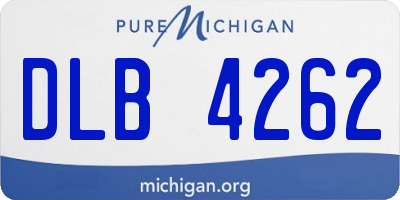MI license plate DLB4262