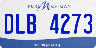 MI license plate DLB4273