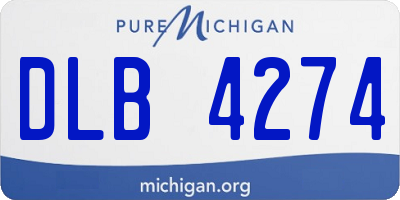 MI license plate DLB4274