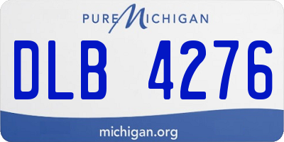 MI license plate DLB4276