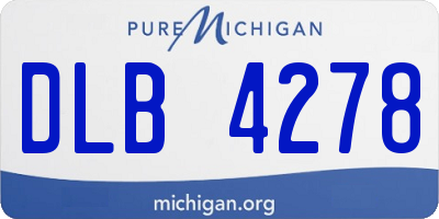 MI license plate DLB4278