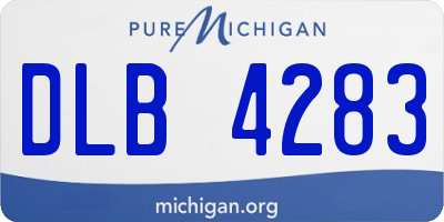 MI license plate DLB4283