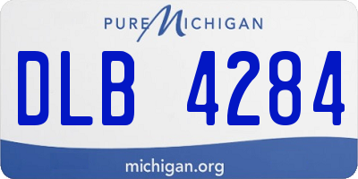 MI license plate DLB4284