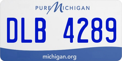 MI license plate DLB4289