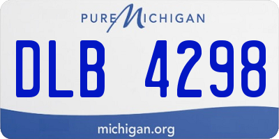 MI license plate DLB4298