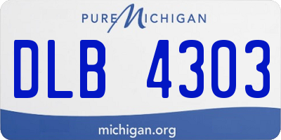 MI license plate DLB4303