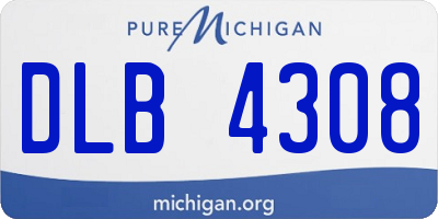 MI license plate DLB4308