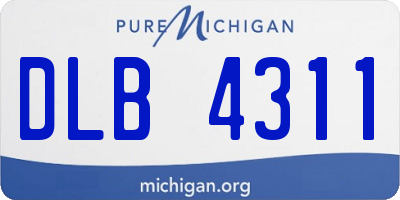 MI license plate DLB4311