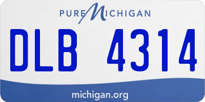 MI license plate DLB4314